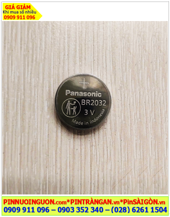Panasonic BR2032, Pin 3v lithium Panasonic BR2032 (chịu nhiệt cao 125°C) chính hãng, Xuất xứ Indonesia